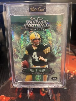2026 Wildcard Kanji Green Lotus Color Match Brett Favre 4/4 Number Match Bookend