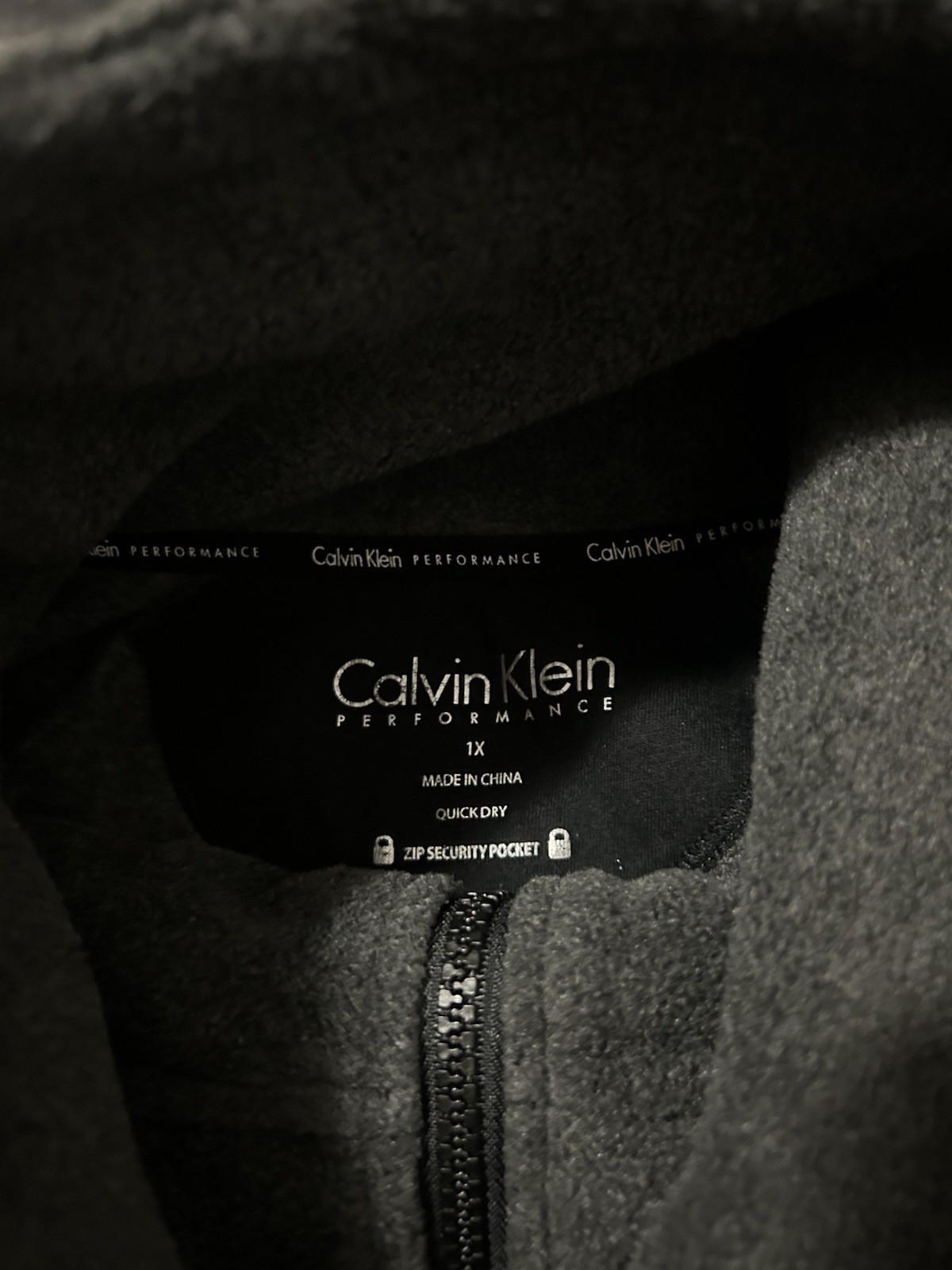 Calvin Klein Performance Plus 1X Gray Fleece Full… - image 3