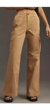 ANTHROPOLOGIE Sanctuary Reissue Tan Cargo Pants Size Medium NWOT