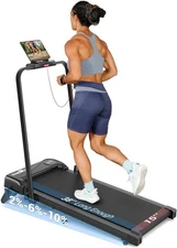 THERUN Walking Pad, 2 in 1 Foldable Treadmills for Home, 2.5HP Under Desk with H