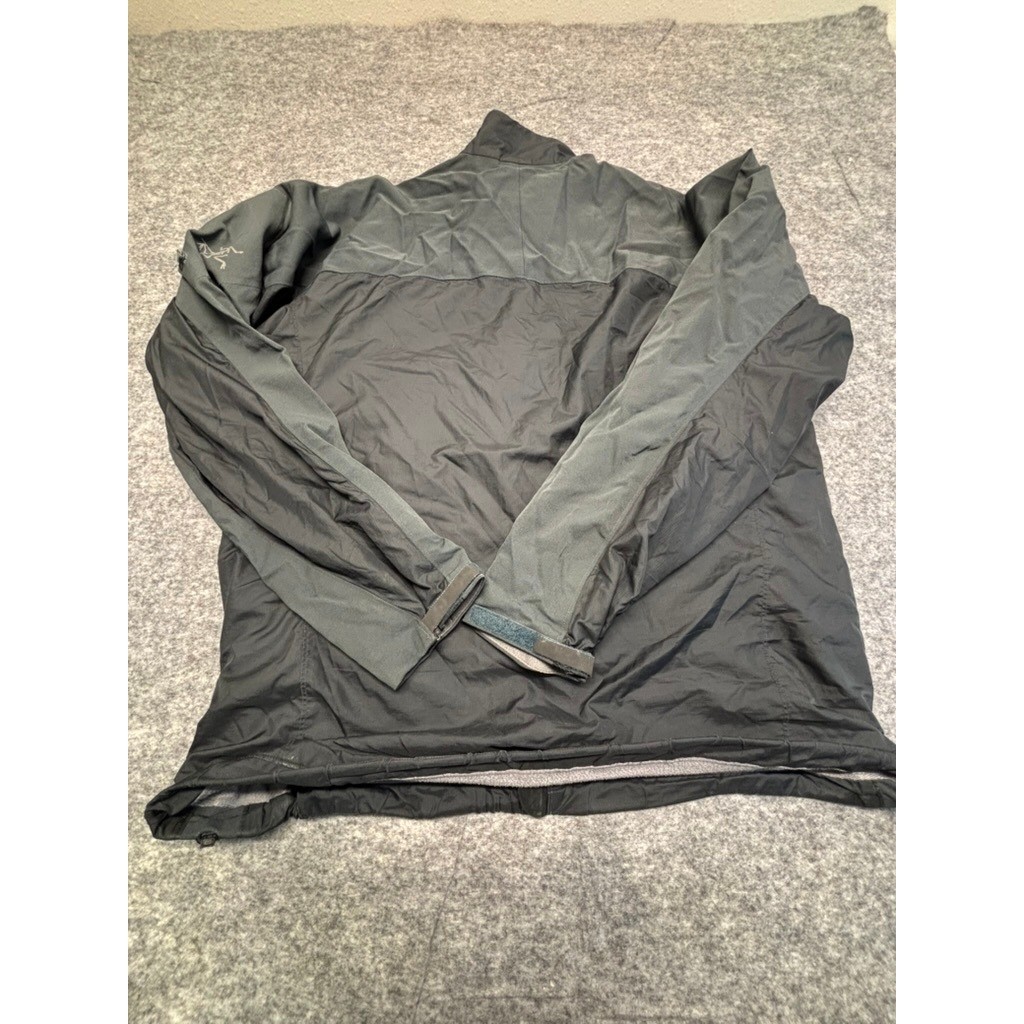 VTG Arc'teryx Mens Softshell Jacket Black Grey Fleece Lined Full Zip Size M image 4