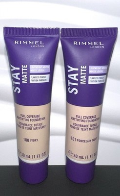 RIMMEL Stay Matte Mousse Full Coverage 100 Ivory & 101 Porcelain Ivory ~ New ~