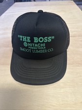 Vintage Hitachi Power Tools Smoot Lumber Mesh Trucker SnapBack Hat