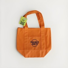Limited Trader Joe's Mini Halloween Orange Canvas Tote Bag