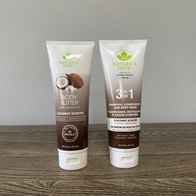Nature's Gate 3 In 1 Shampoo Conditioner And Body Wash 8 Oz Body Butter