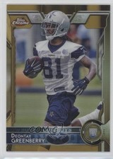 2015 Topps Chrome Rookies Gold Refractor 42/50 Deontay Greenberry #187 fm0