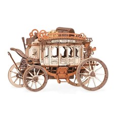 Robotime ROKR Stagecoach Mechanical Music Box Kit 3D Puzzle AMKA1