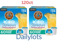 Donut Shop Iced Refreshers Pineapple Passionfruit K-Cup Pods 120ct check disc