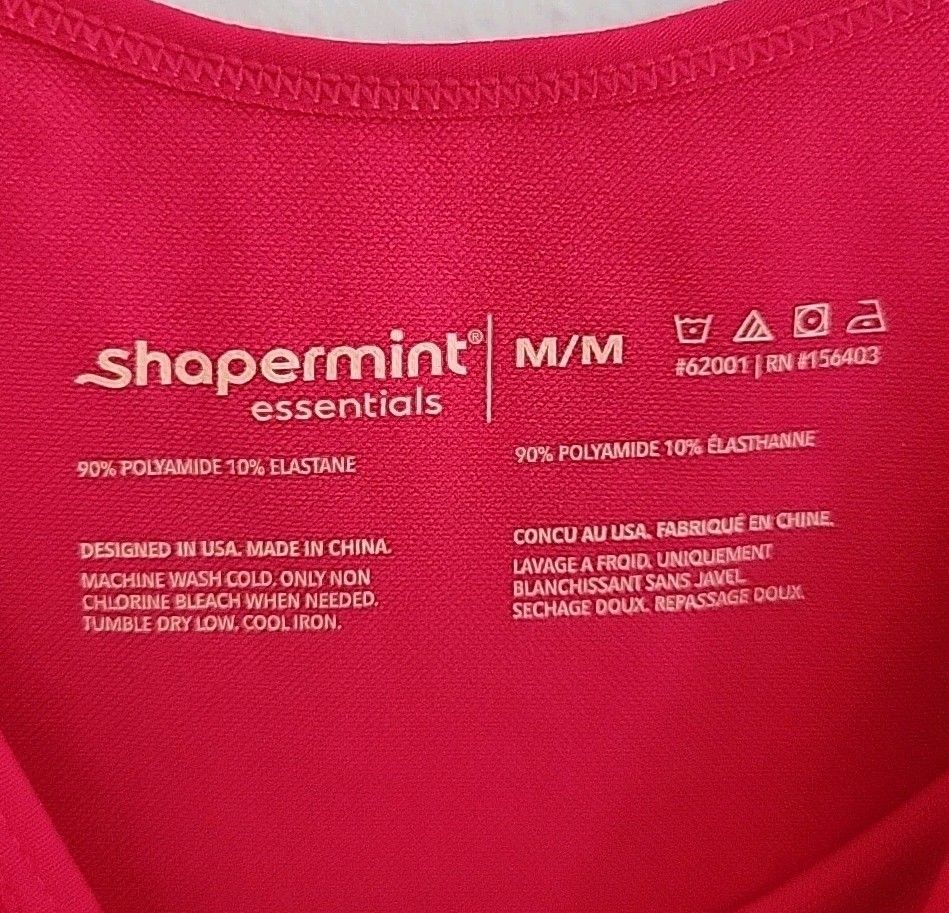 Shapermint Essentials Cami Top Medium Red Scoopne… - image 6