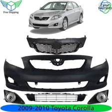 Front Bumper Cover Fascia & Grille Assembly Kit For 2009-2010 Toyota Corolla