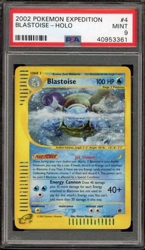Pokemon Blastoise Expedition Holo Rare #4 PSA 9 Mint