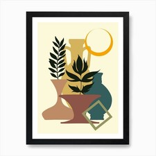 Vases And Plants 6 Art Print Framed Wall Art Poster Canvas Print Picture