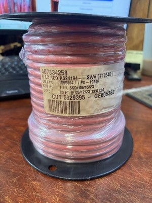 6 AWG TelcoFlex II KS24194 L2 Power Cable Red Stranded Conductor AIW Cord #4582