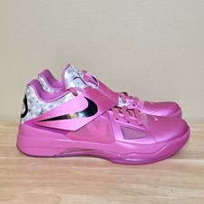 Nike Zoom KD 4 Aunt Pearl Breast Cancer Awareness Pink HF9098-600 Men's Size 8.5