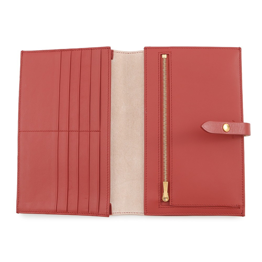 CELINE Large Strap Multifunction Leather Beige/Re… - image 4