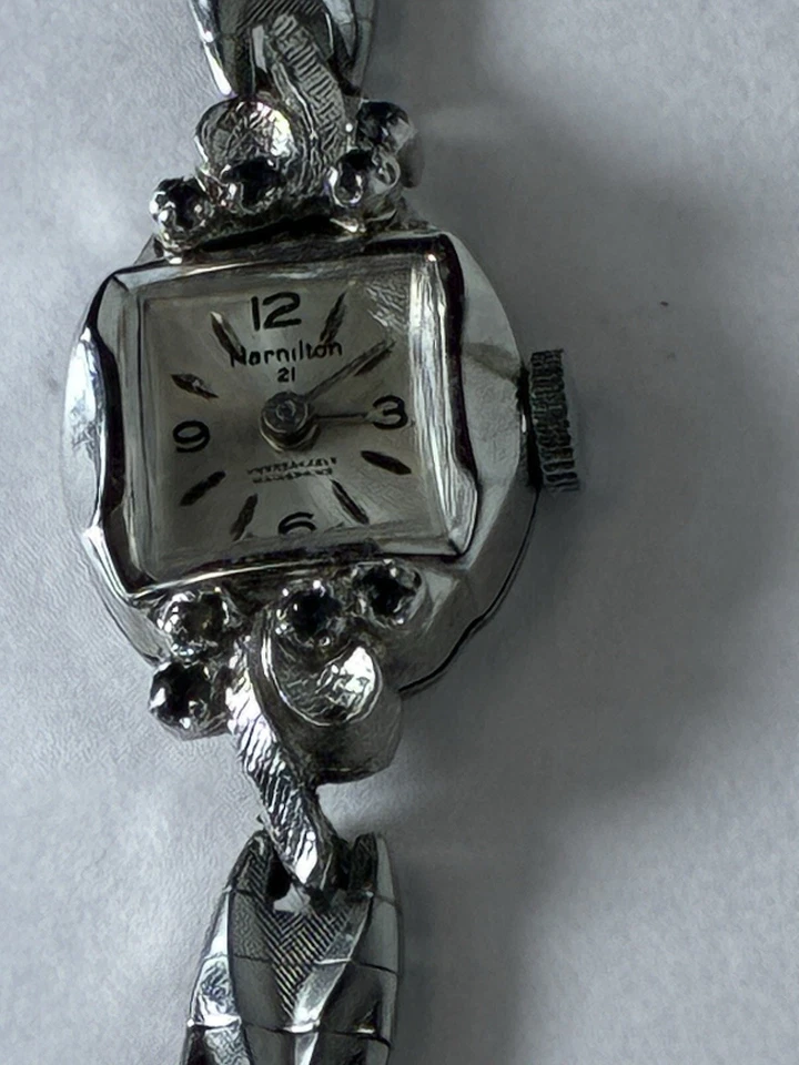 Reloj Hamilton vintage señora bisel manual funciona. En muy buen estado Foto 3 de 4