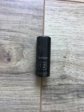 Vintage HUSKY PRO 22612P  3/8” Drive 6-PT 12mm Deep Socket￼ Black