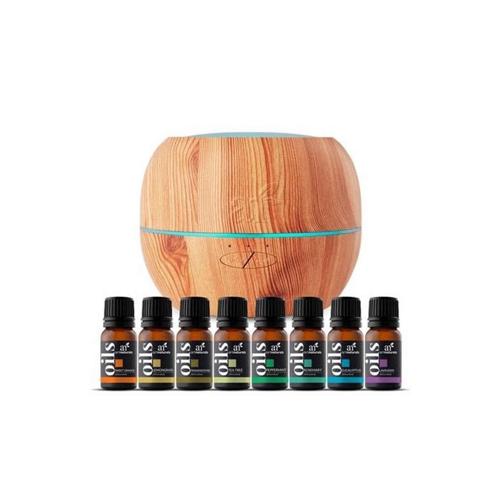 Aromatherapy Essential Oil Diffuser & Top 8 Oil Set- ArtNaturals (See Details) 