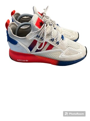 🔥 Adidas Originals ZX 2K Boost Men's Sneakers White Solar Red Purple Sz  - Main Image