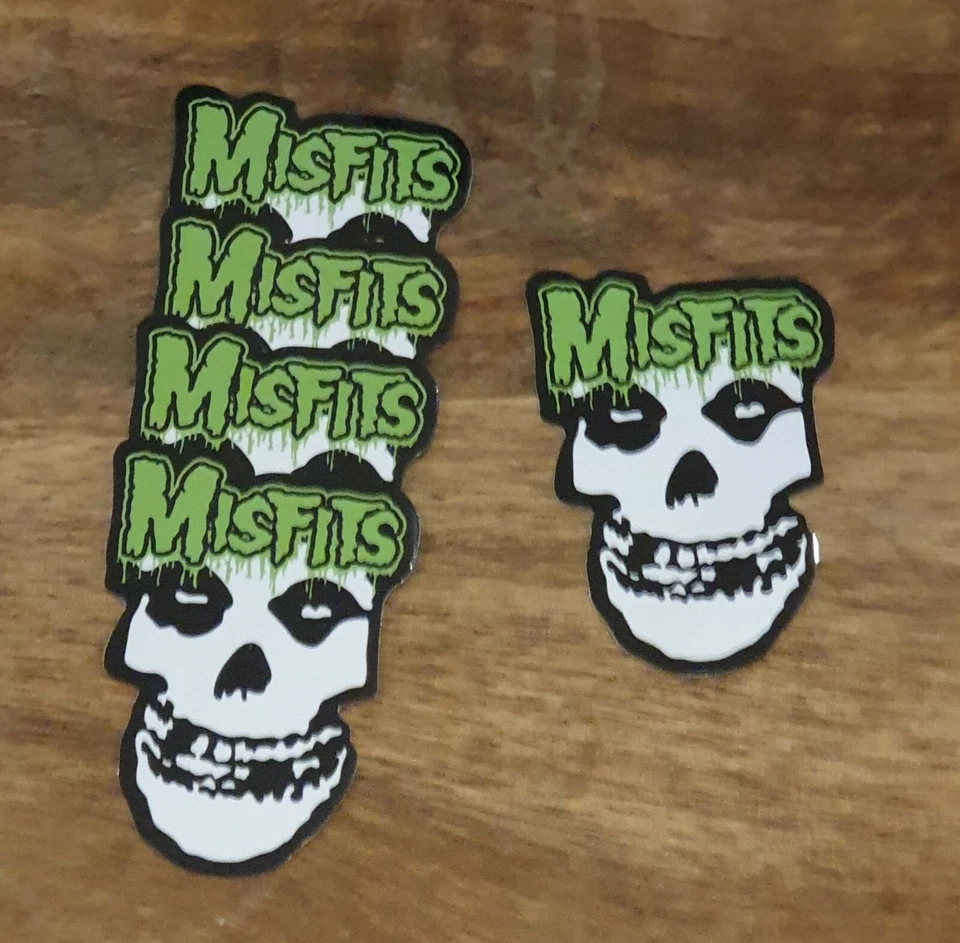 Misfits Style Sticker Logo PACK OF 5 laptop Bumper Band Rock Vinyl