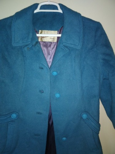 Youthcraft ILGWU AFL-CIO Vintage Deep SkyBlue 1900s Silk Lined Beaver Fur Coat? - Picture 6 of 12