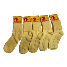 Gymboree Vintage Baby Girls 4-5 Years Yellow Basic Cuff Socks Lot NWT