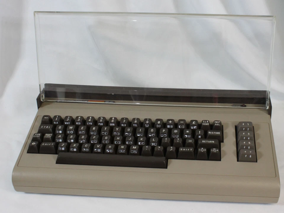 Vtg Commodore 64 Computer Keyboard Dust Cover Flip Down Pristine Estate Office - Image 2 of 4