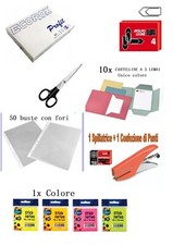 KIT UFFICIO SET CARTA E CANCELLERIA ACCESSORI SCRIVANIA 69 PEZZI vedi descrizion