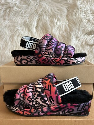 Multi Color Uggs Slippers UGG Gray Loafer In Excellent Condition