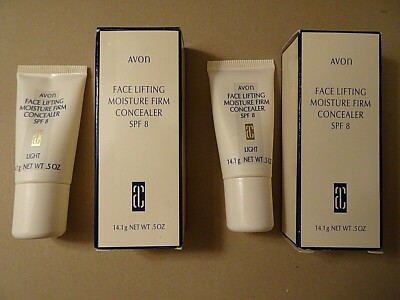 AVON FACE LIFTING MOISTURE FIRM CONCEALER,SPF 8,LIGHT,LOT OF 2, NEW OLD STOCK