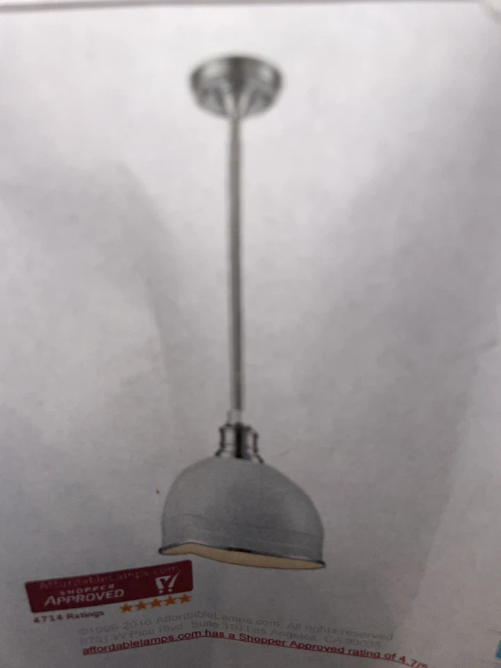 Carolton 1 Light Pendant In Gloss White And Chrome 66872/1 Open Box, New - Image 2 of 4