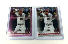 2019 Topps Chrome Update #76 Mike Trout Pink Refractor ASG + Base Angels