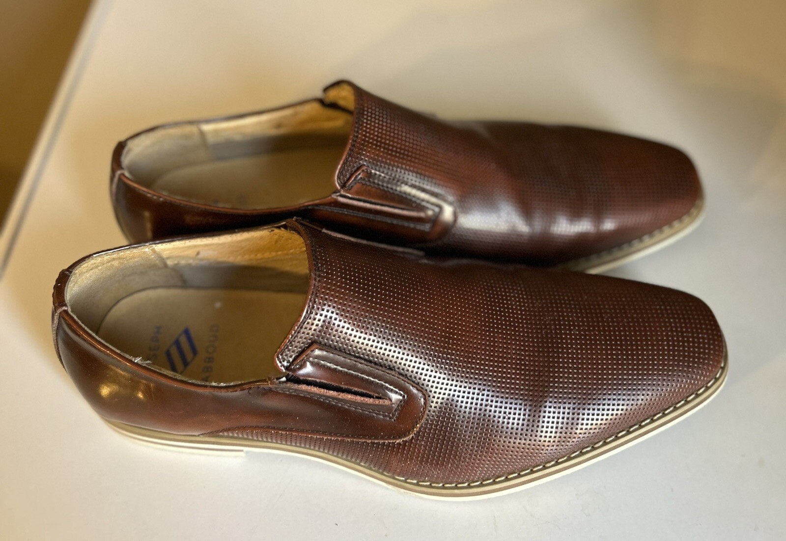 SAOLA Joseph Abboud Scarpe eleganti da uomo marroni con punta alare 1l 5