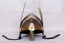 Medieval Designer Norman King Viking Winged Handmade Viking Helmet LARP Gift