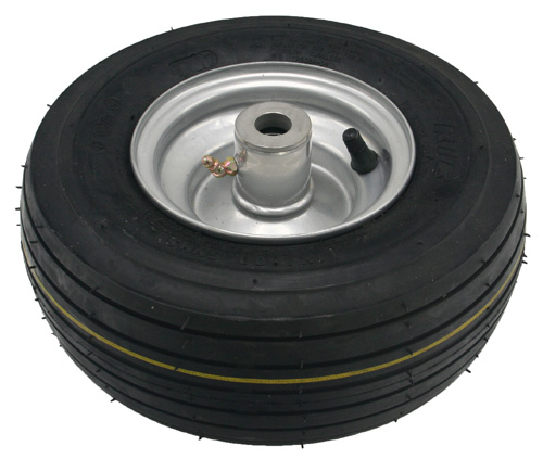 New Genuine OEM Hustler 11x4.00-5 Silver Pneumatic Tire / Wheel