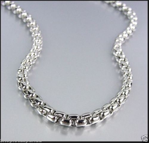 A367 Designer Style Silver Box Chains 16" 21" 24" Magnetic Long Necklace Chain - Picture 1 of 4
