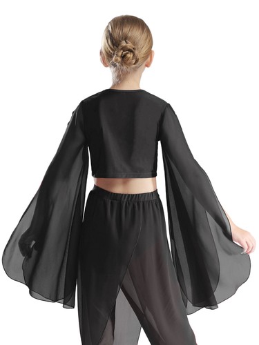 Girls Shirts Performance Short Blouse Yoga Crop Tops Exercise Dancewear Active - 第 48/68 張圖片