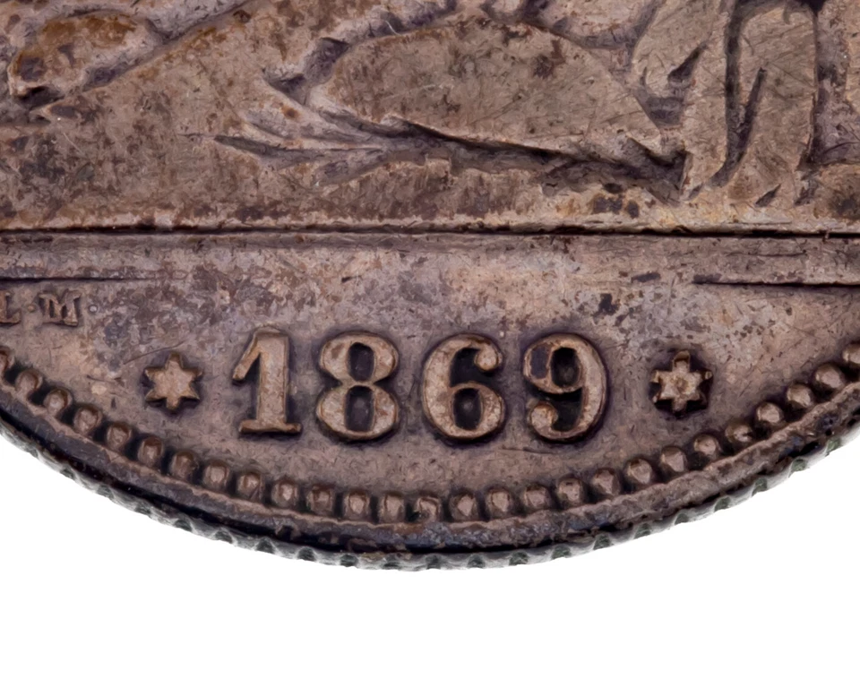 1869 Spain (Gobierno Provisional) Peseta Silver Coin KM# 652 - Image 3 of 3