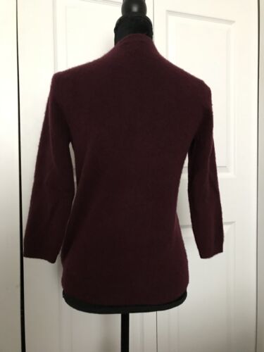 Talbots 100% PURE CASHMERE MERLOT WINE Pullover Sweater 3/4 Sleeve Medium M - Picture 3 of 4