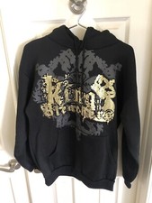 LA Speedy King Of The Bleachers In Gold Black Hoodie Made In USA Mens Size Small