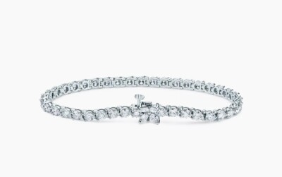 Amazing Tiffany Victoria cluster platinum diamond bracelet 6.53CT