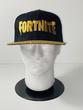 Fortnite Hat Snapback Gold And Black Sparkle.