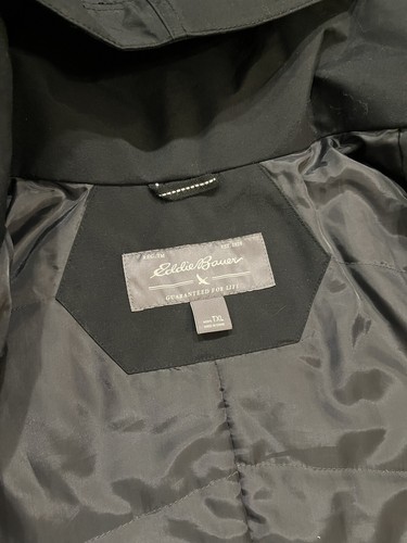 Eddie Bauer WeatherEdge Men’s Black Insulated Rain Parka Jacket - XLT - Picture 4 of 7