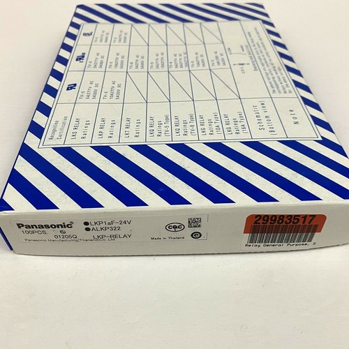 Panasonic LKP1aF-24V Relay General Purpose SPST 10A 24V - Box of 100 - Picture 9 of 11