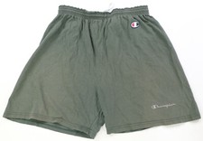 Rare Vintage CHAMPION Signature Spell Out Athletic Cotton Shorts 90s Green SZ L