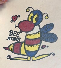 Original Vintage Bee Mine Iron On Transfer