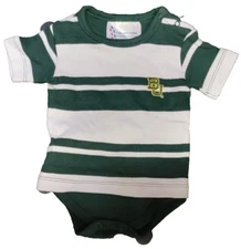 Two Feet Ahead Baylor Bears Striped Baby Bodysuit Creeper Newborn New