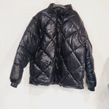 Topshop Convertible Puffer Black Jacket / Vest Detachable Sleeves Sz 12