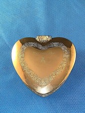 Silver Plate Heart Shaped Trinket Keepsake Box