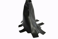 Fits 16-20 Honda Civic Real Leather Manual Shift Boot Wgray Stitch